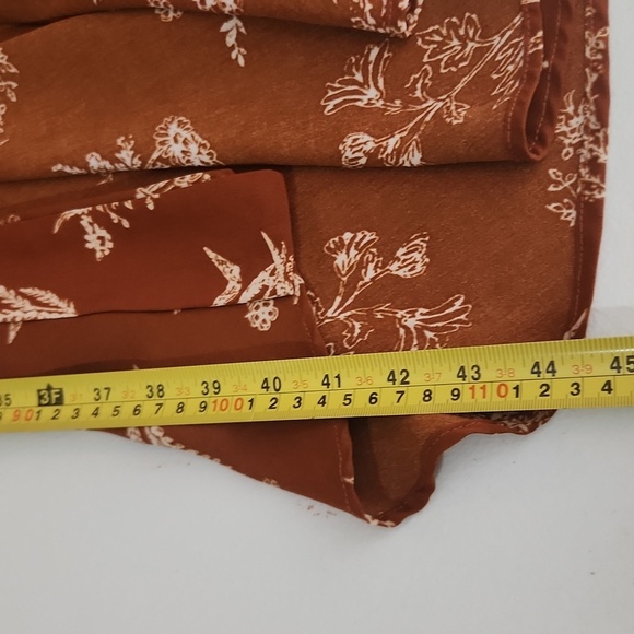 Shein 3x Long Cardigan Floral Brown White - Picture 7 of 11